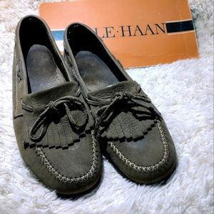 Cole Haan Leather Moccasins with Fringe (11M)